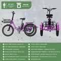 ABORON 3.0 Fat Tire Electric Trike for Senior Foldable E Bike, 500W Motorized Tricycle Adult 20" Folding 3 Wheel Electric Commute Bike Trike W/48V