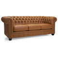 Hancock Tufted Top Grain Italian Leather Chesterfield Sofa Dimensions: 31" H x 86" W x 40" D